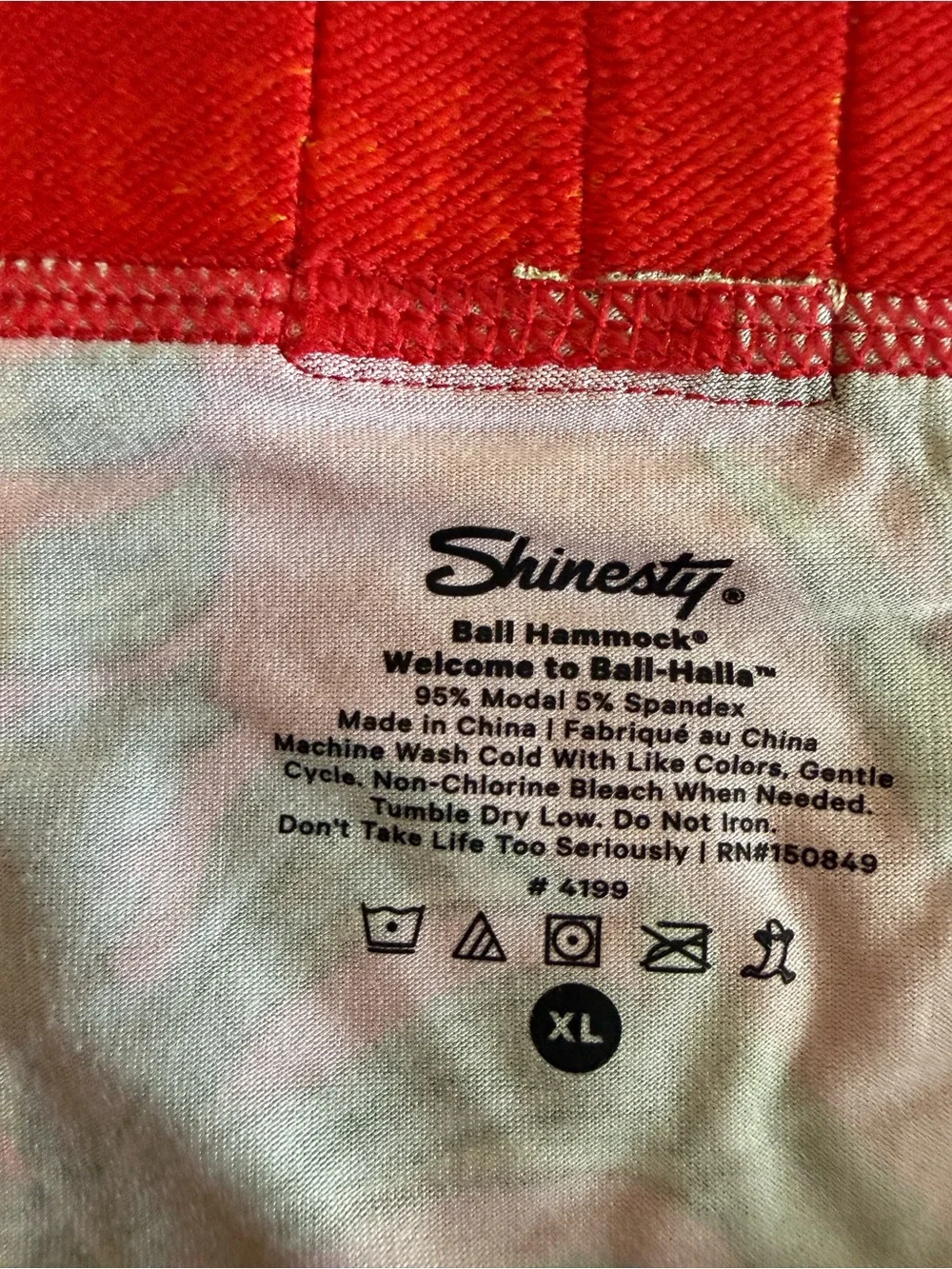 Shinesty Ball Hammock Boxer Fly The Weiner In Paradise Red XL NWT IN PACKAGE